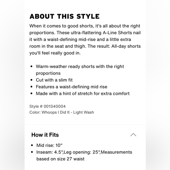 Levi A-Line Short - Picture 6 of 6